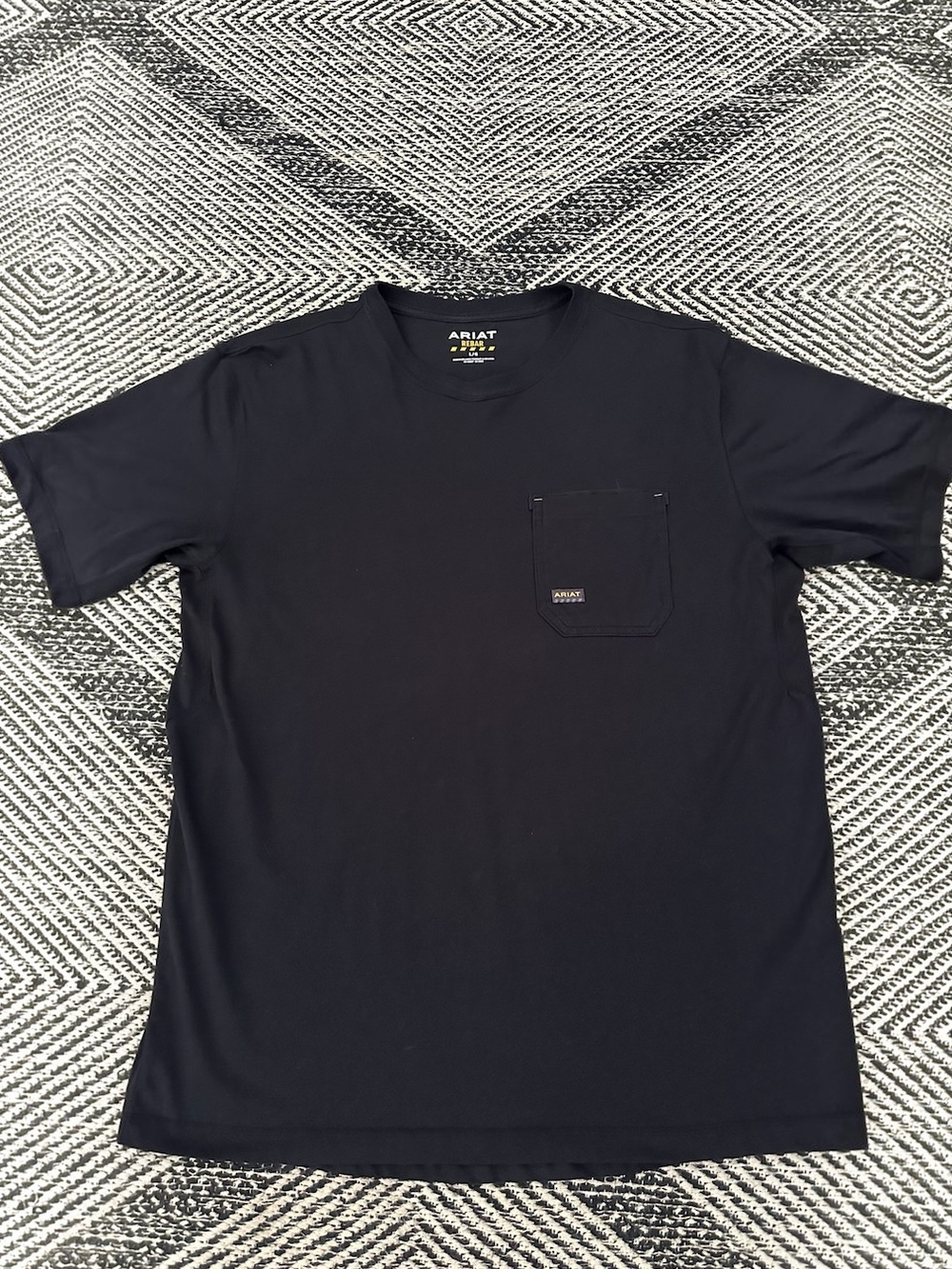 Ariat Rebar Mens Black Pocket T-Shirt